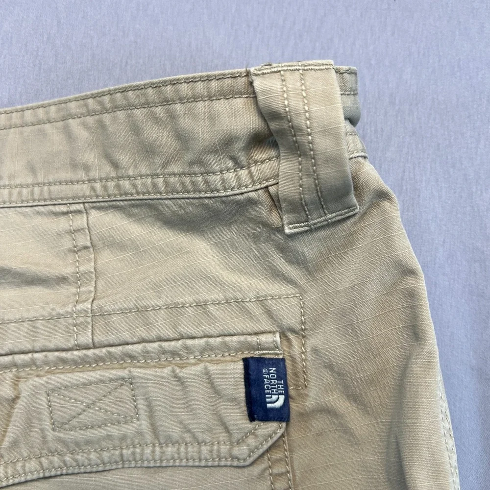 The North Face Cargo Shorts Mens 38 Beige Mid Rise Utility Pocket Hiking Outdoor